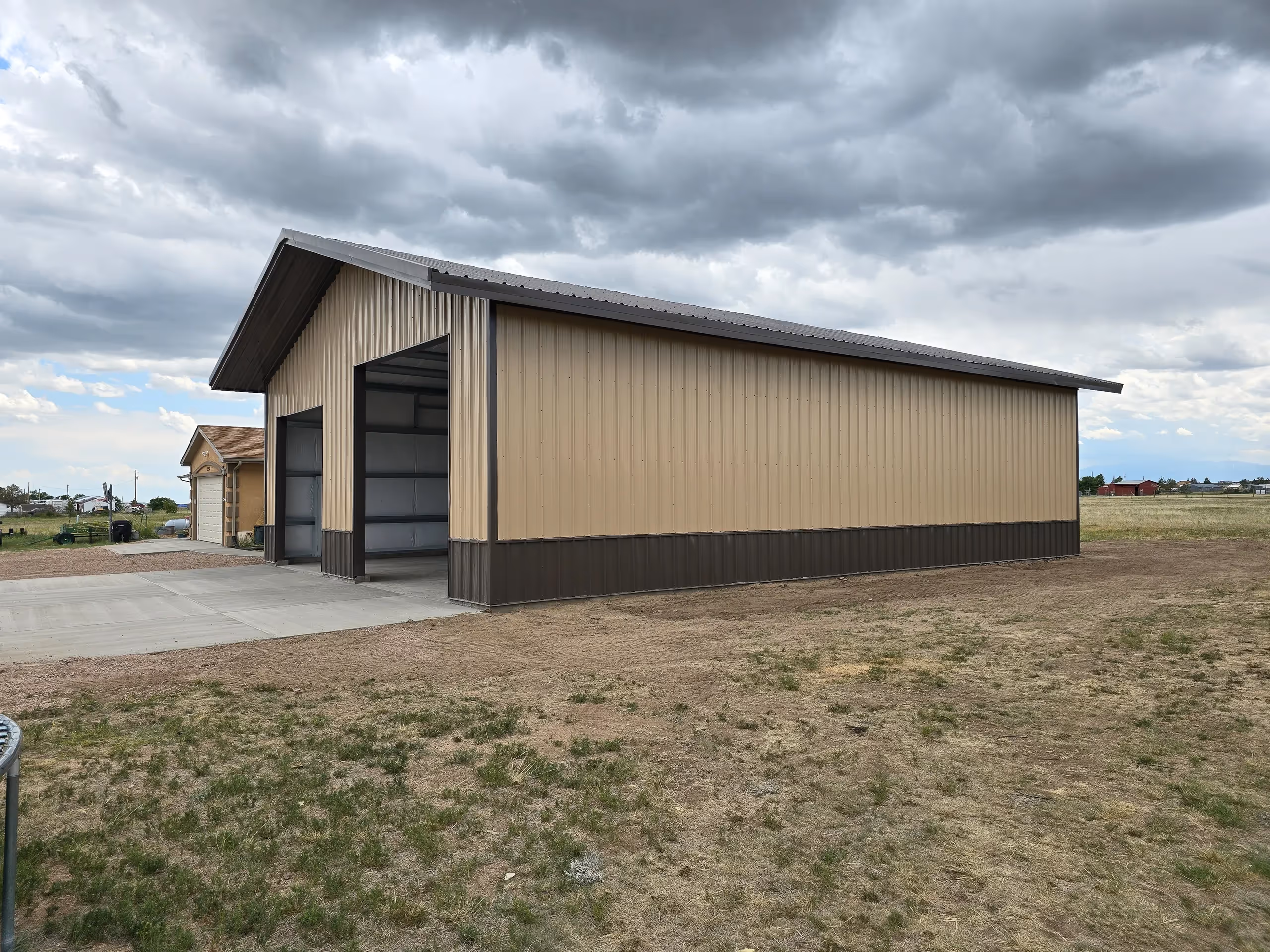 Completed Mammoth steel shop building in Colorado Springs, Colorado